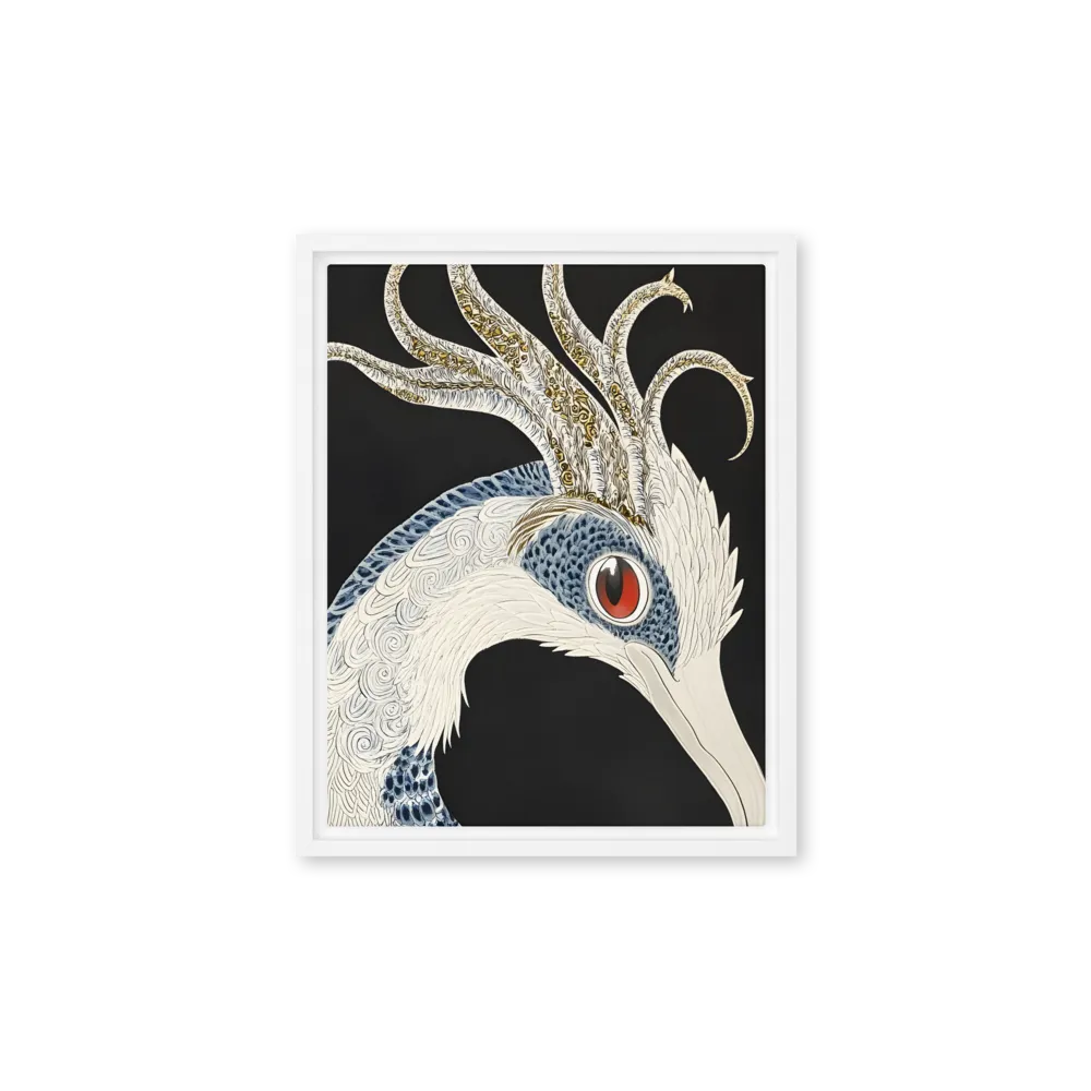 Elegance of the Majestic Peacock | Canvas with White Frame | 11″×14″