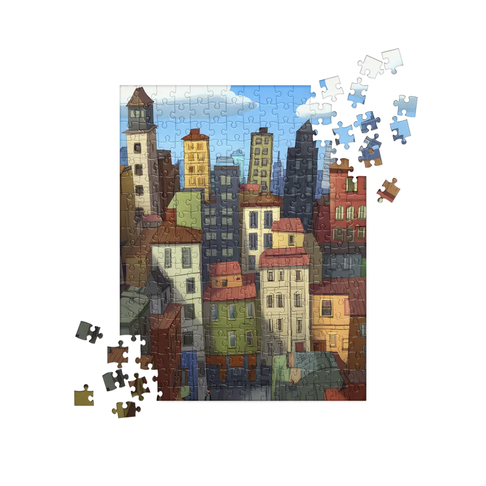 Urban Symphony: A Colorful Cityscape | Jigsaw Puzzle | 252/520 pieces