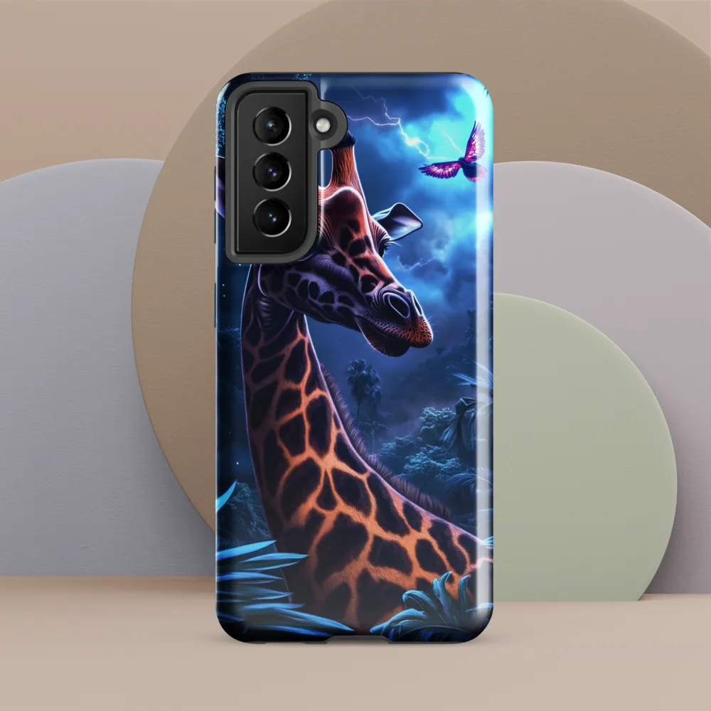 Mystical Giraffe in Twilight Jungle