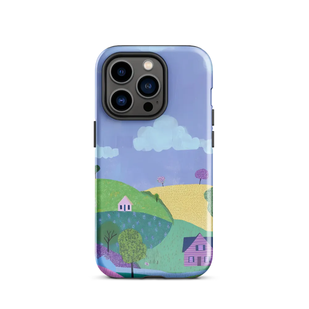 Whimsical Hills and Quaint Homes | Phone Case |  14 Pro | Tough Case | Glossy