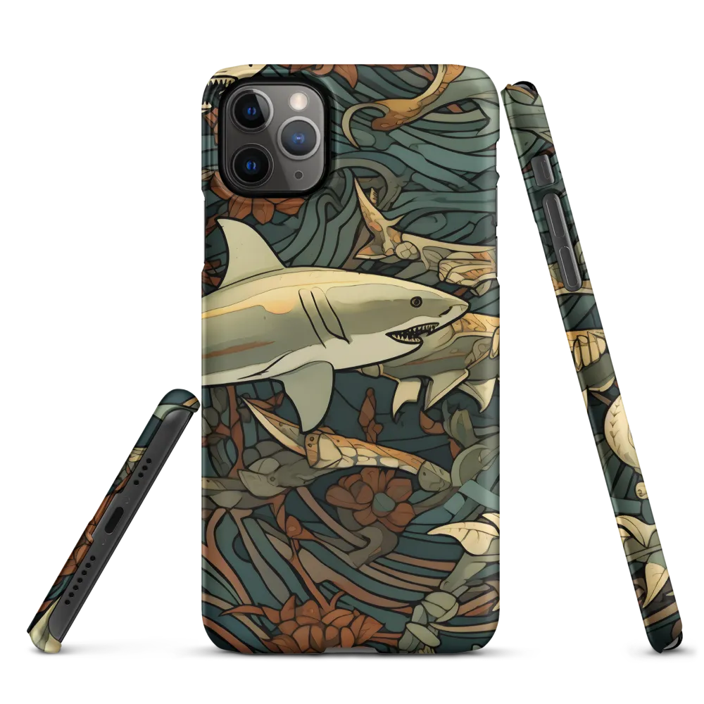 Dynamic Harmony of Sharks and Flora | Phone Case |  11 Pro Max | Snap Case | Matte