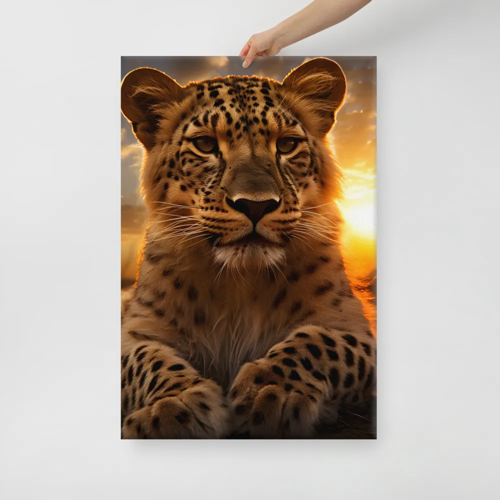 Regal Presence: The Leopard at Sunset