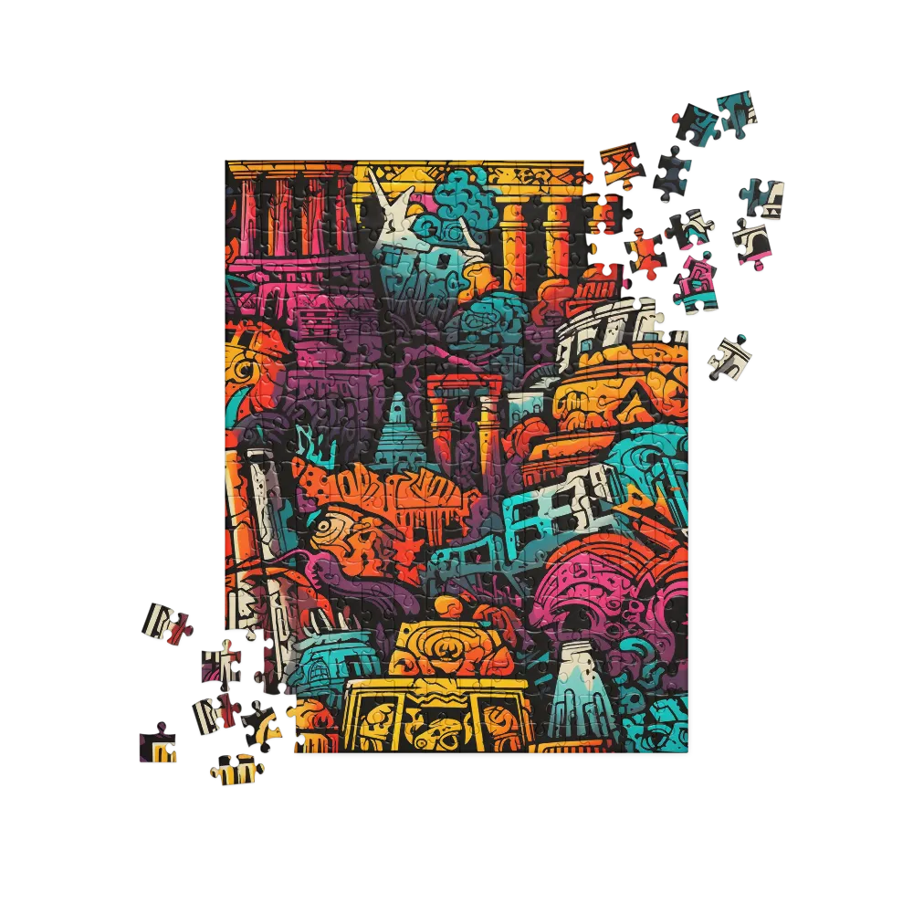 Vibrant Urban Surrealism | Jigsaw Puzzle | 252/520 pieces