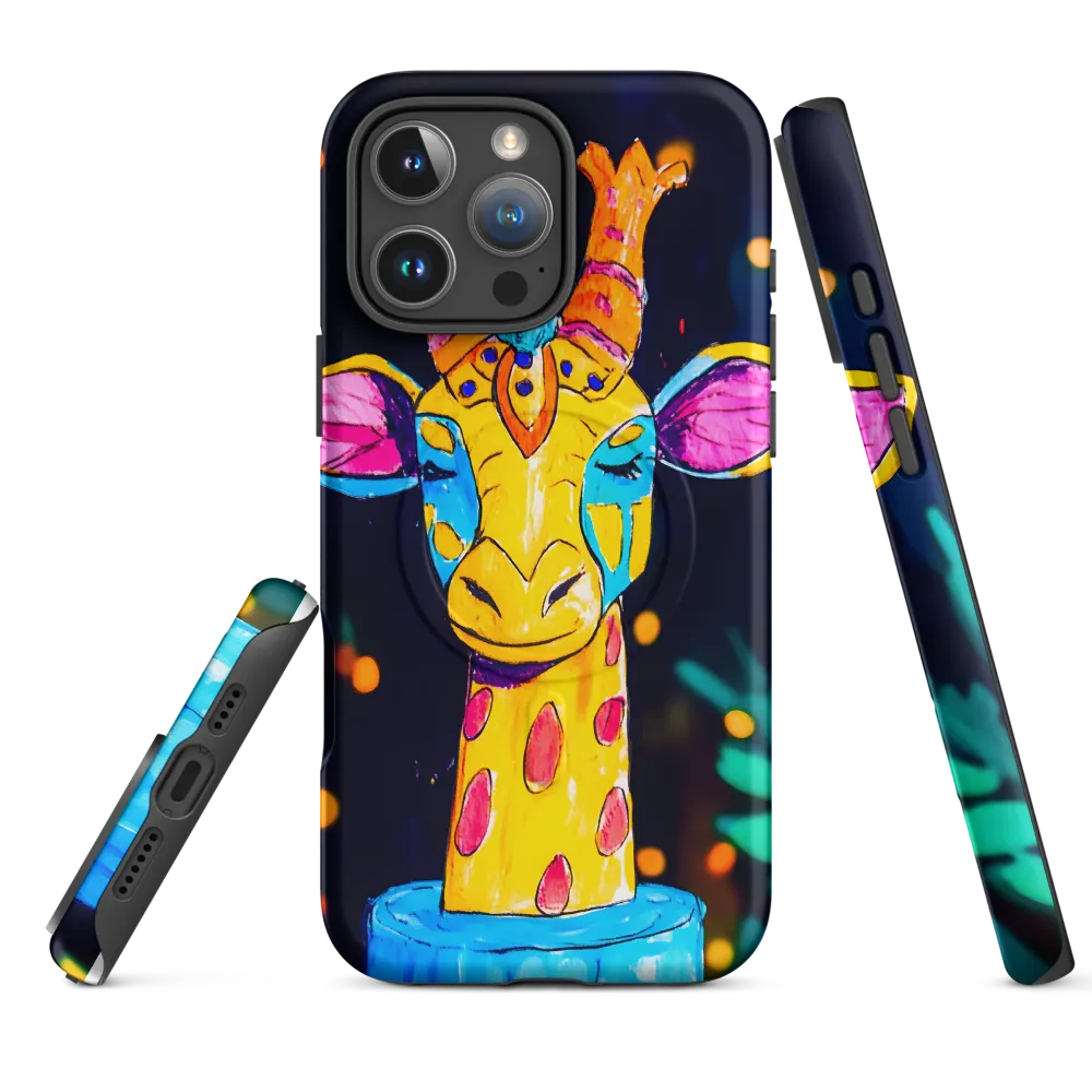 Whimsical Giraffe in Vibrant Colors