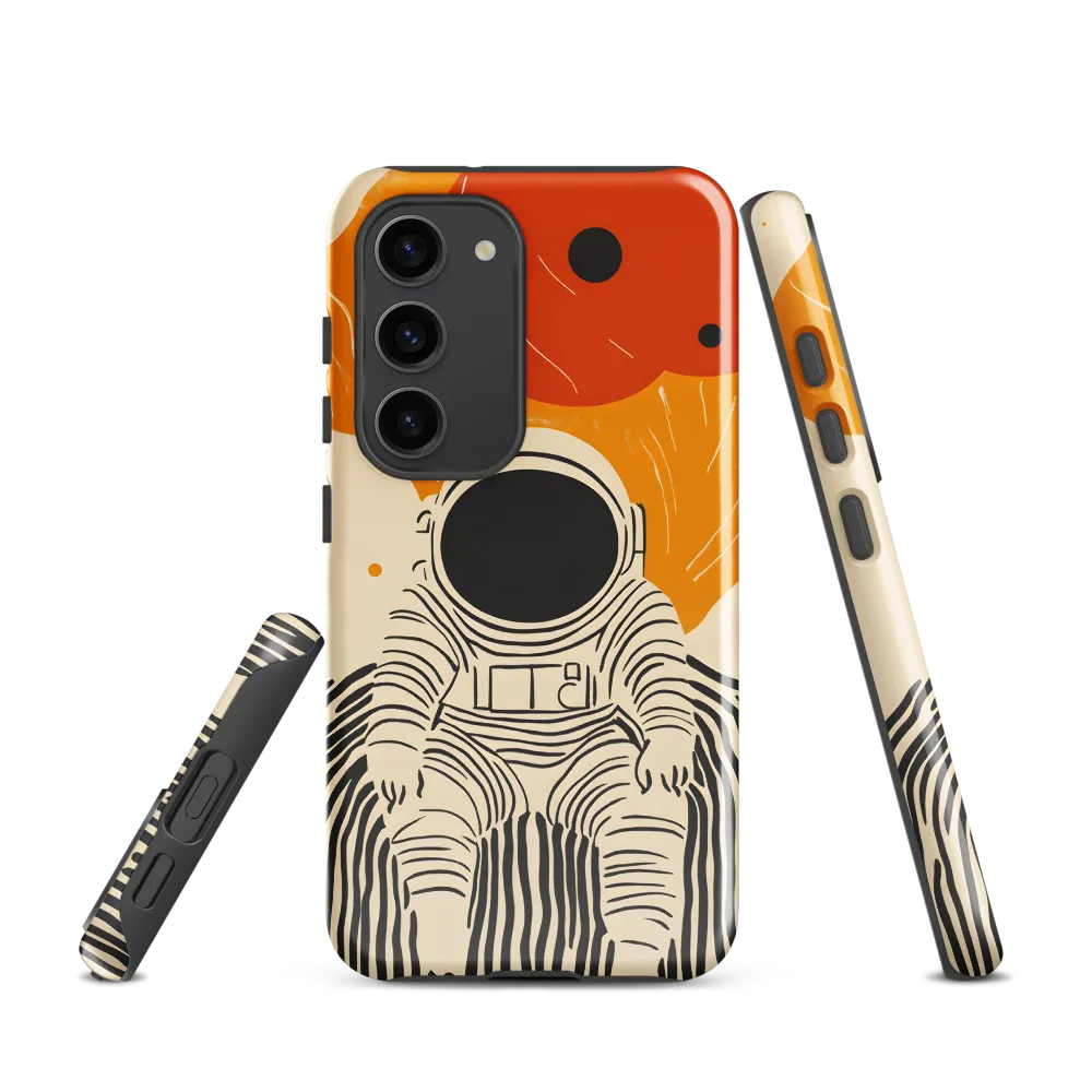 Astronaut in Cosmic Thoughts | Phone Case |  S23 | Tough Case | Glossy