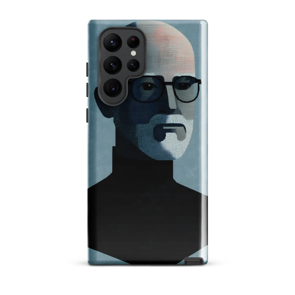 Minimalist Portrait of a Modern Man | Phone Case |  S22 Ultra | Tough Case | Glossy