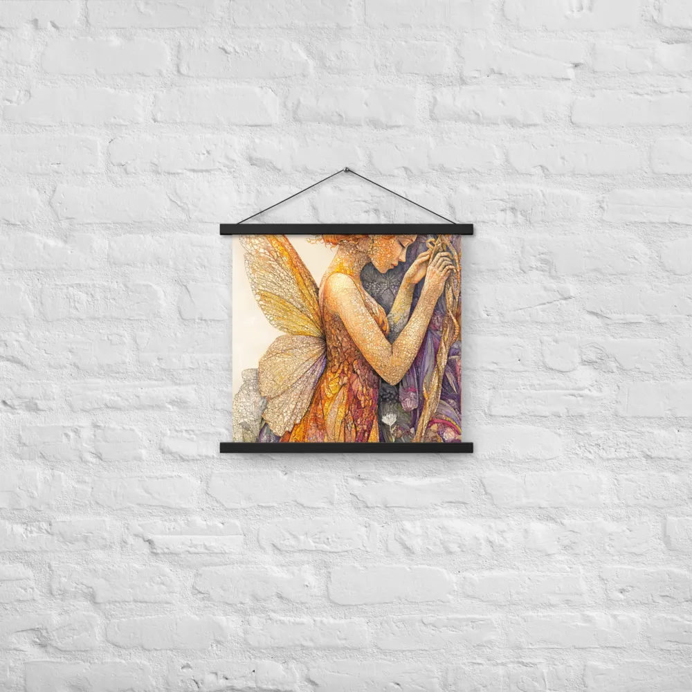 Whispers of the Frosted Meadow | Poster With Black Wood Hanger | 18″×18″
