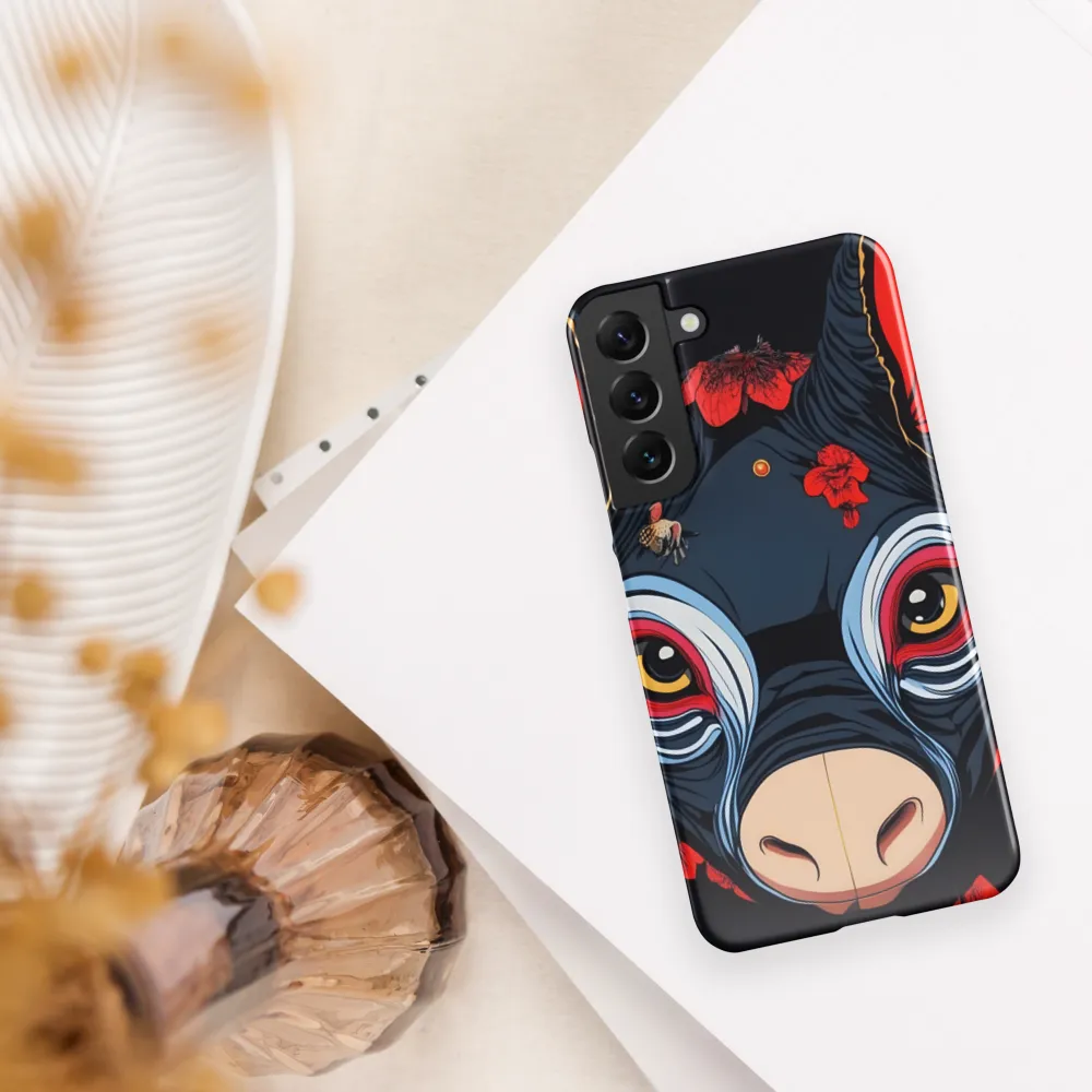 Mystical Bull with Floral Motifs