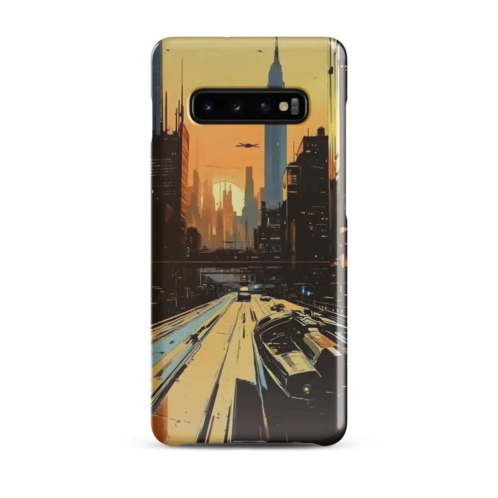 Metro Nexus: A Futuristic Cityscape | Phone Case |  S10 Plus | Snap Case | Glossy