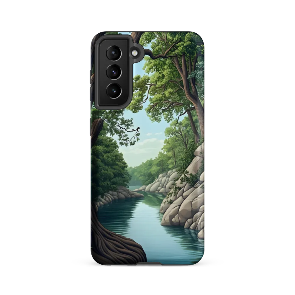 Tranquil Reflections: A Serene River Landscape