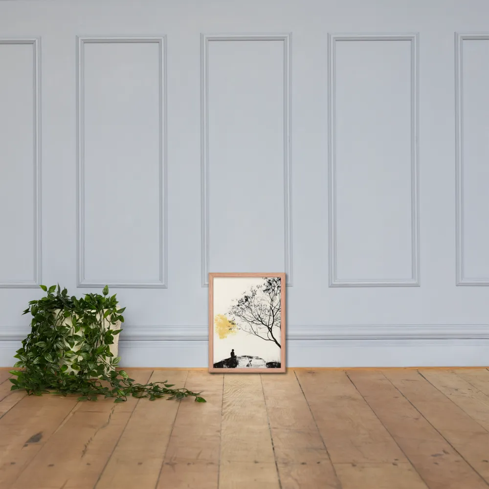 Whispers of Solitude | Poster with Red oak Frame | 12″×16″