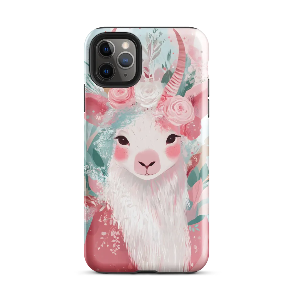 Spring Whimsy: The Floral Goat | Phone Case |  11 Pro Max | Tough Case | Glossy