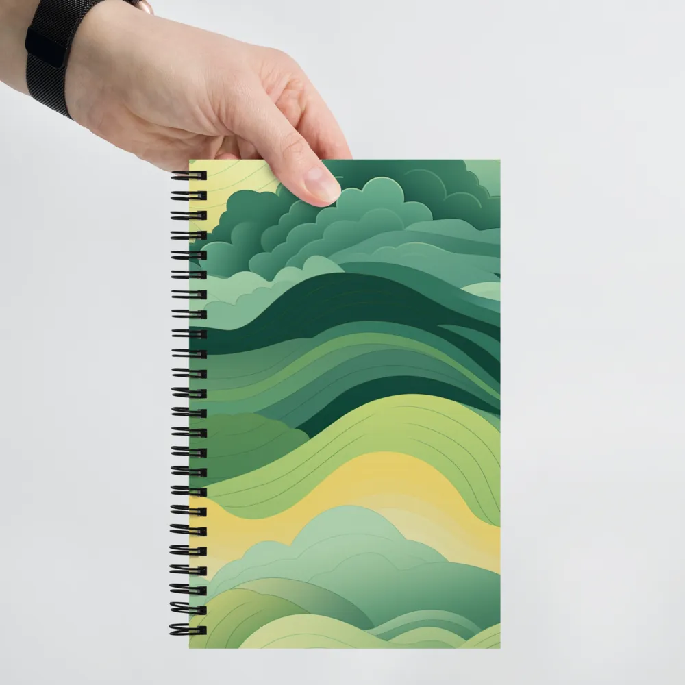 Serenity in Green | Spiral Notebook