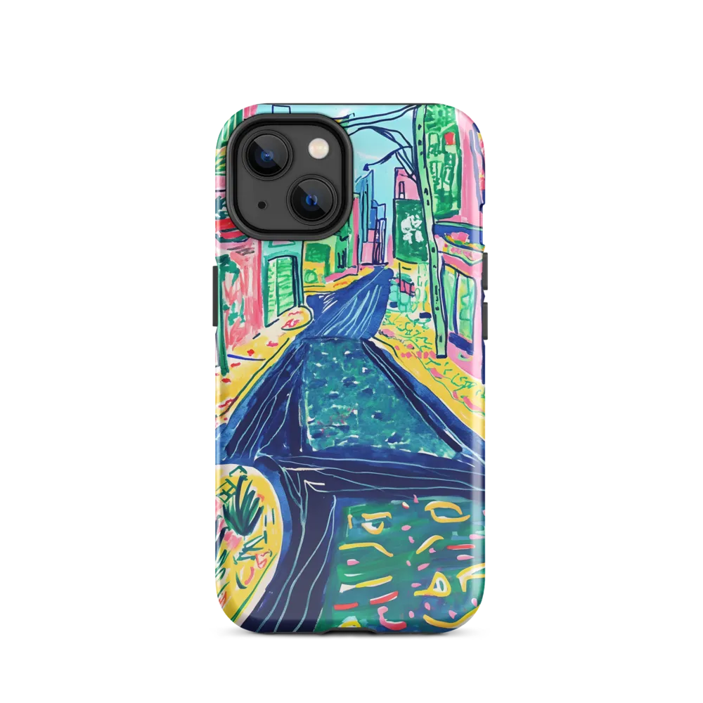 Dreamy Street in Vibrant Hues