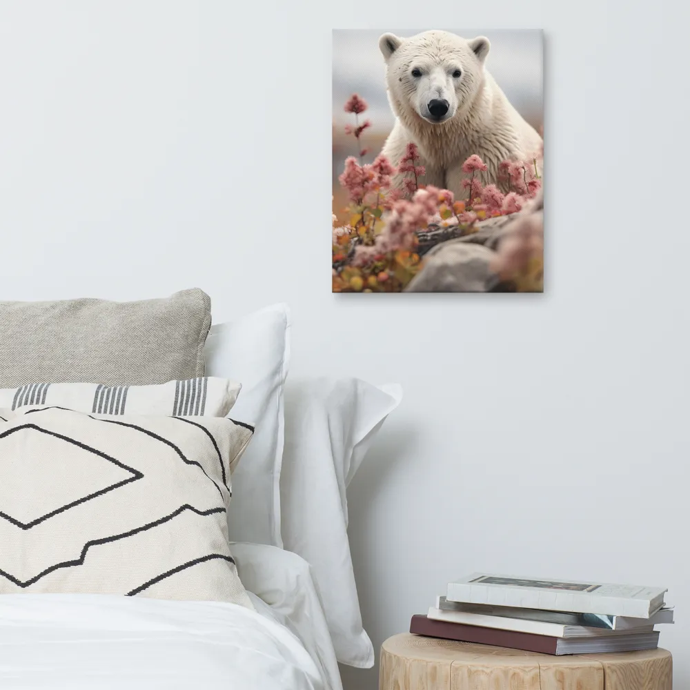 Curiosity Among Blooms: The Polar Bear