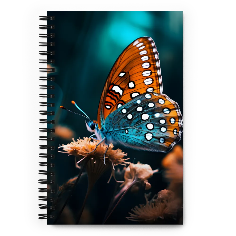 Whispers of Color: The Butterfly's Embrace | Spiral Notebook