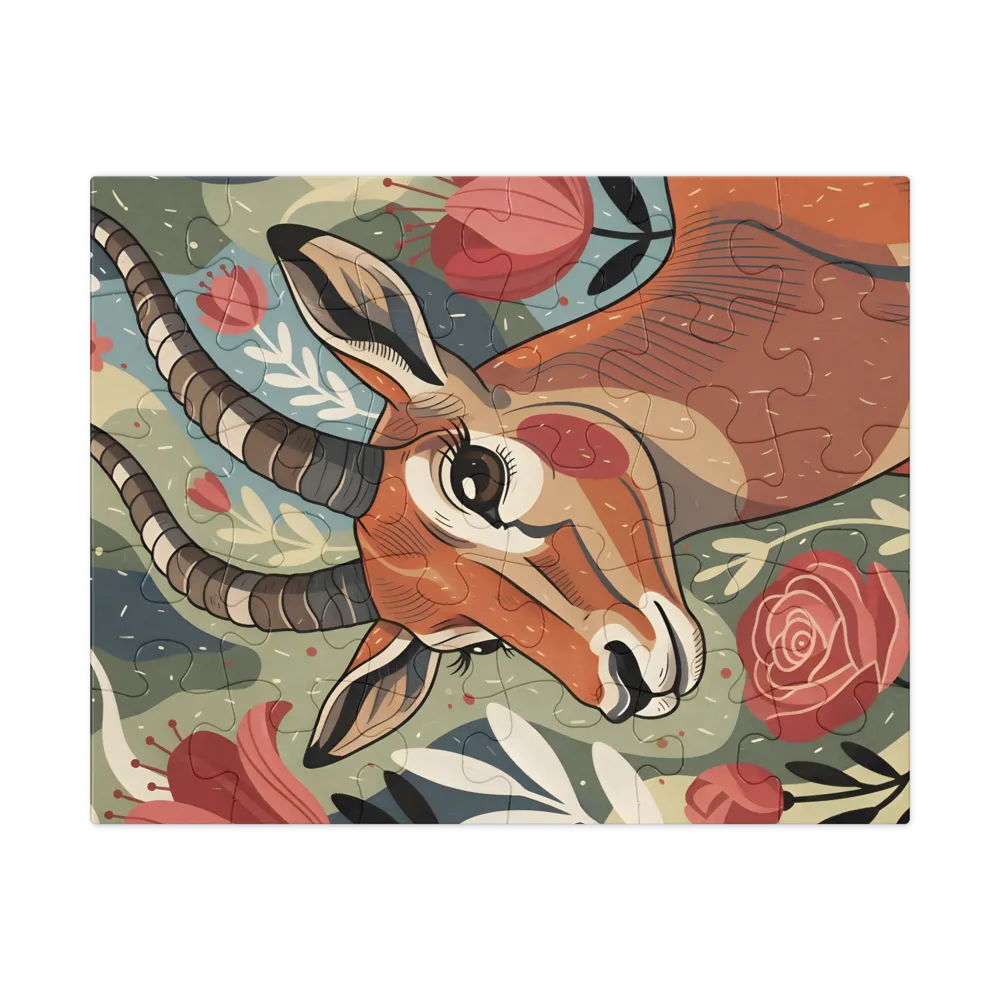 Antelope in Bloom 
 Jigsaw Puzzle in Tin Box