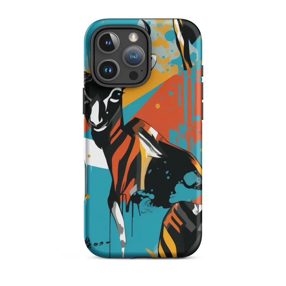 Dynamic Antelope in Vivid Abstract