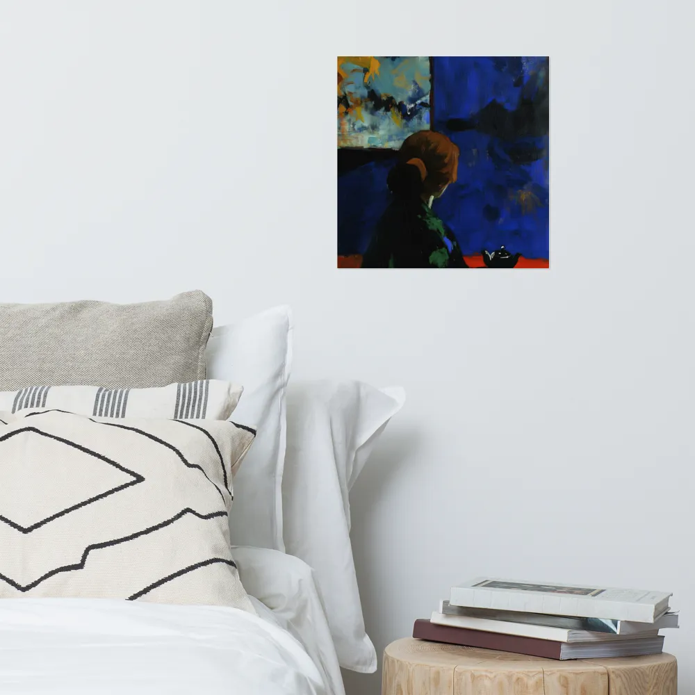 Contemplation Under the Night Sky | Poster | 16″×16″