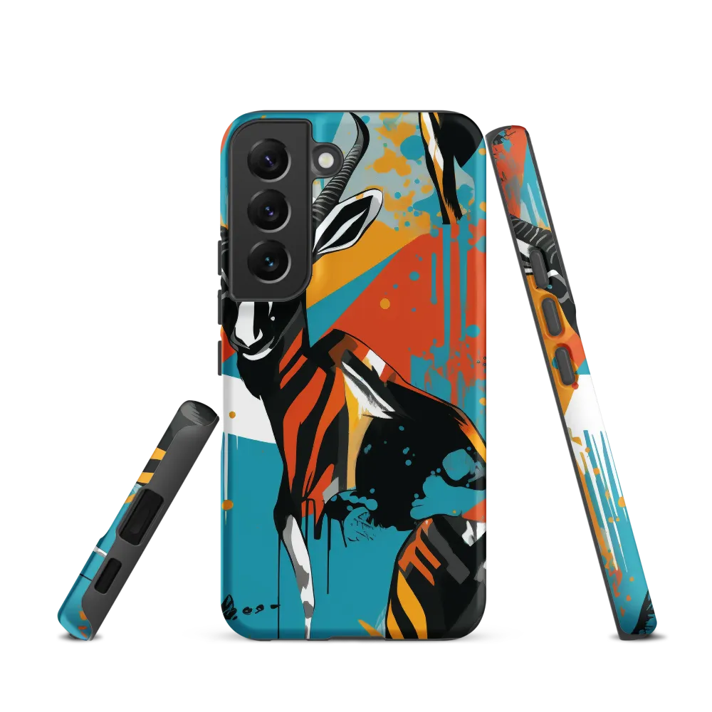 Dynamic Antelope in Vivid Abstract