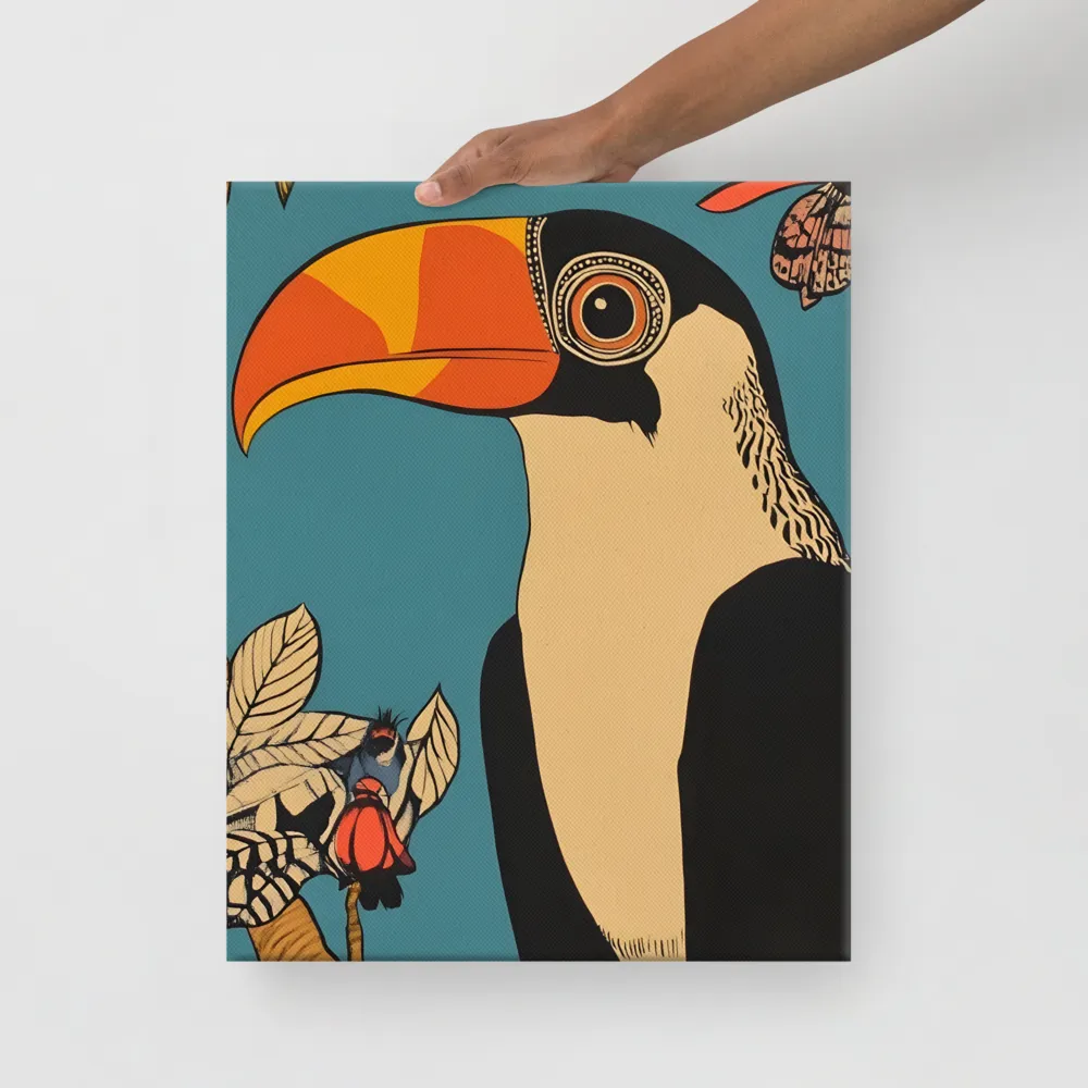 Tropical Majesty: The Toucan at Rest | Canvas | 16″×20″