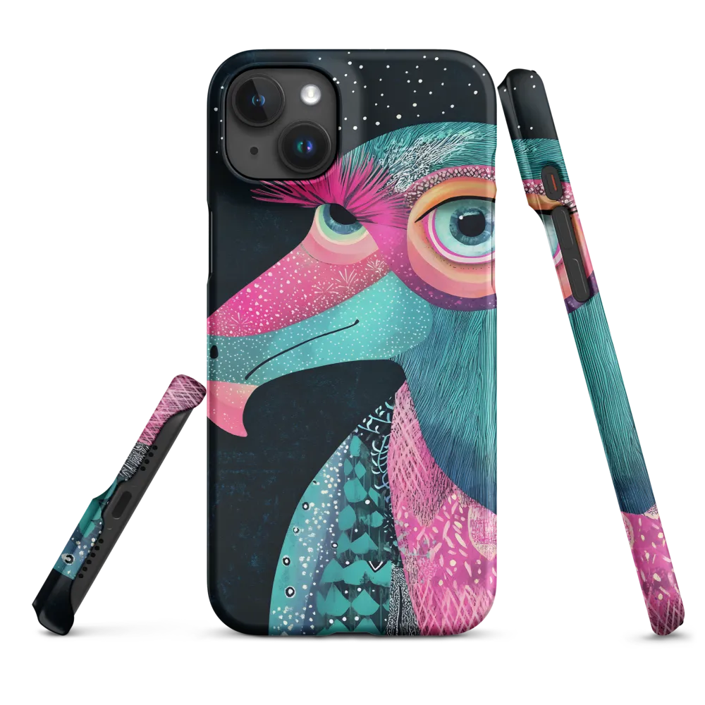 Whimsical Vulture: A Dance of Colors | Phone Case |  15 Plus | Snap Case | Matte