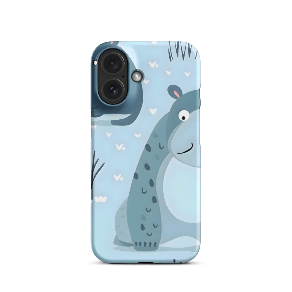 Whimsical Hippo Delight | Phone Case |  16 | Snap Case | Matte