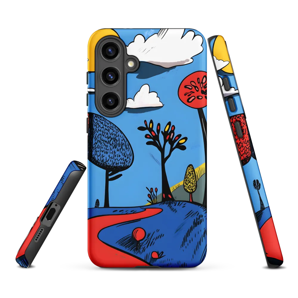 Whimsical Pathways Through a Colorful Landscape