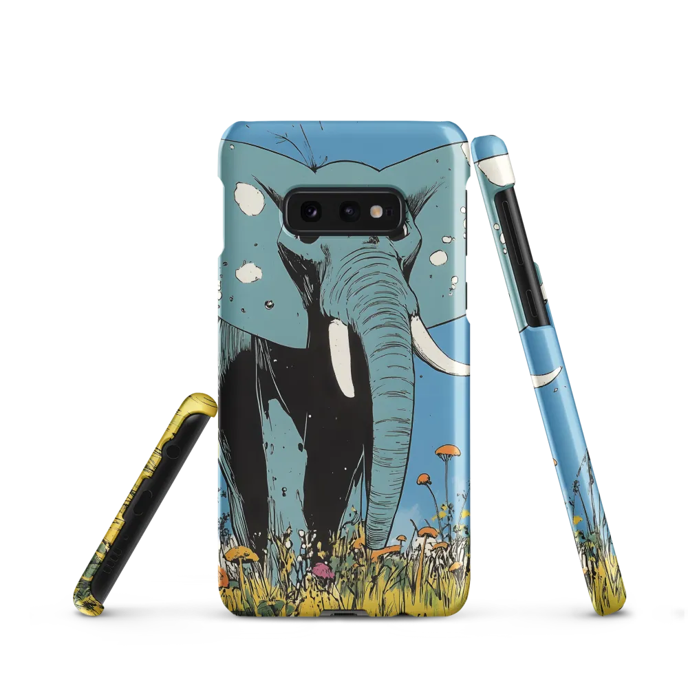 Whimsical Blue Elephant in Bloom