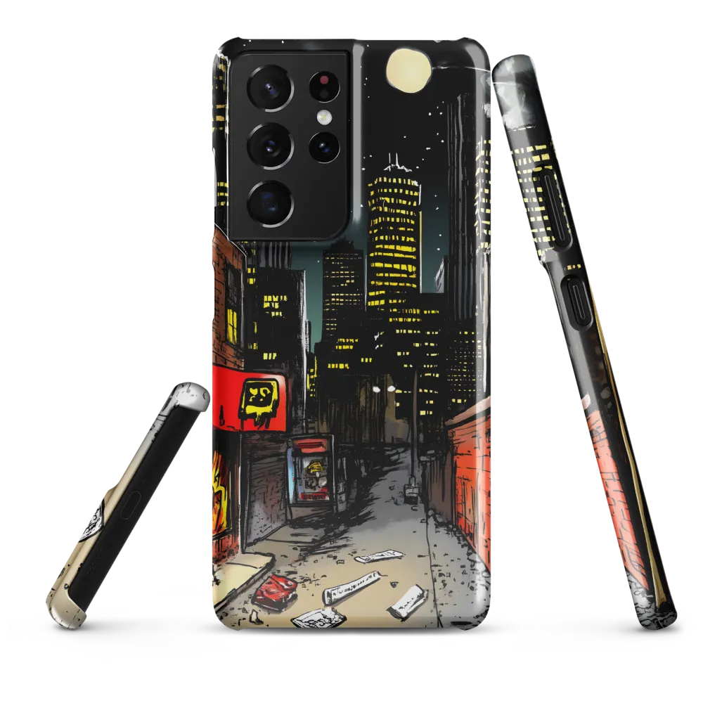 Nocturnal Cityscape: The Hidden Alley | Phone Case |  S21 Ultra | Snap Case | Glossy