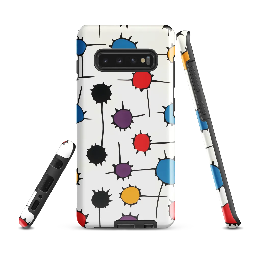 Dynamic Dance of Dots | Phone Case |  S10 Plus | Tough Case | Glossy