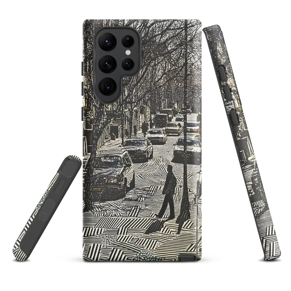 Urban Solitude: A Geometric Journey | Phone Case |  S22 Ultra | Tough Case | Matte