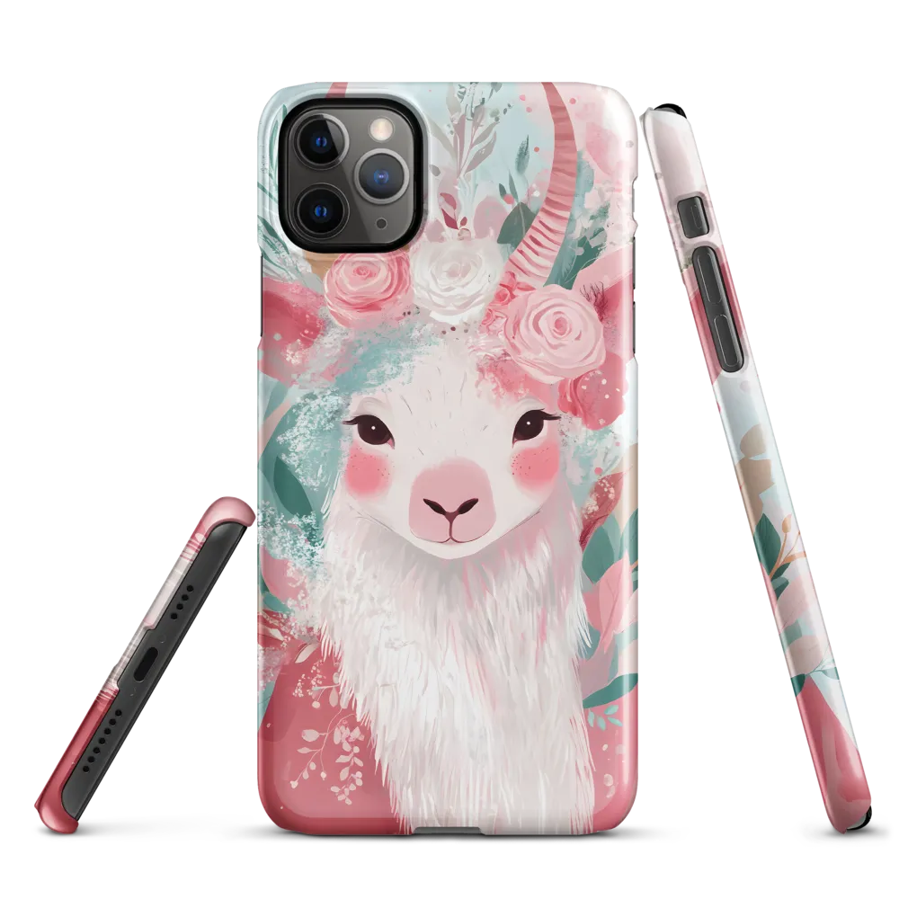 Spring Whimsy: The Floral Goat | Phone Case |  11 Pro Max | Snap Case | Glossy