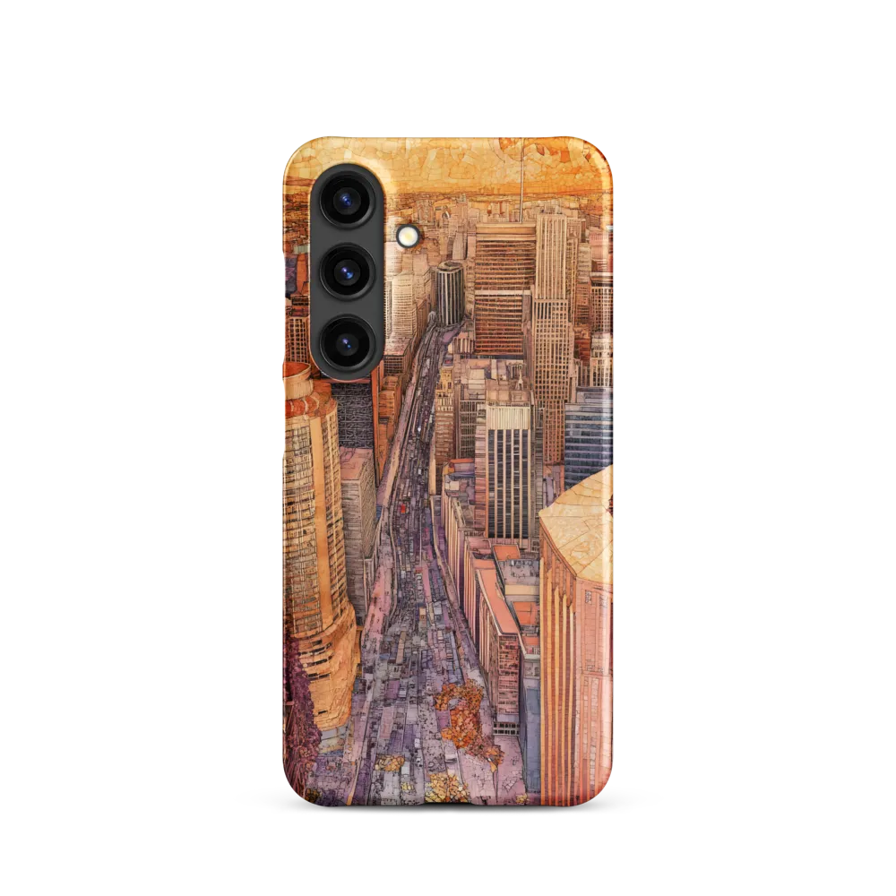 Mosaic Cityscape at Dusk