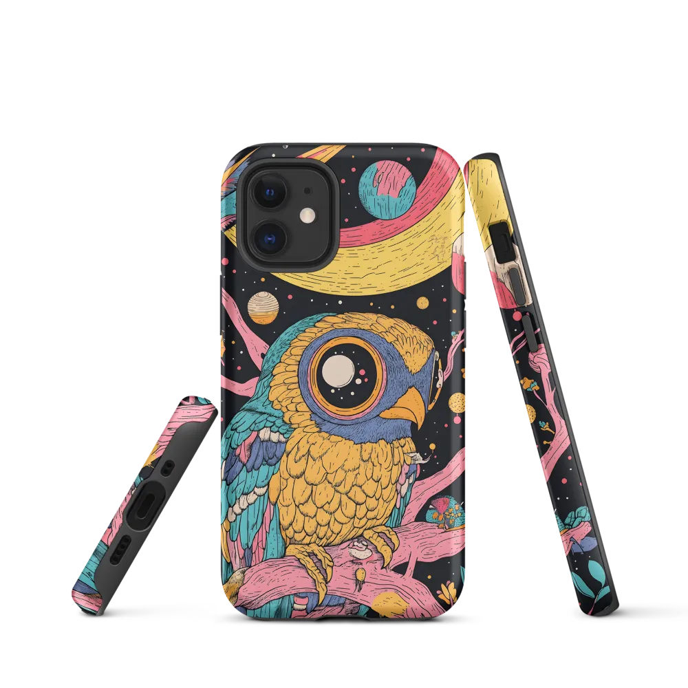Whimsical Cosmic Owl | Phone Case |  12 mini | Tough Case | Matte