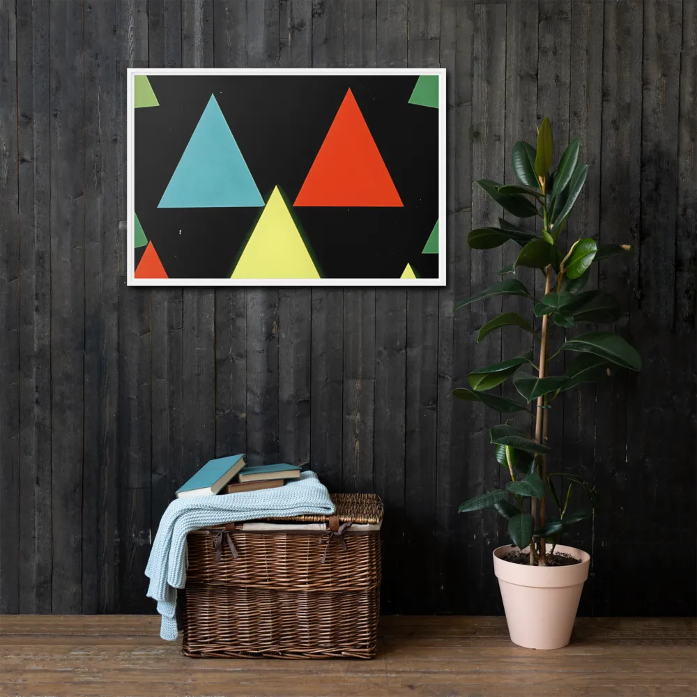 Geometric Harmony in Color | Canvas with White Frame | 24″×36″