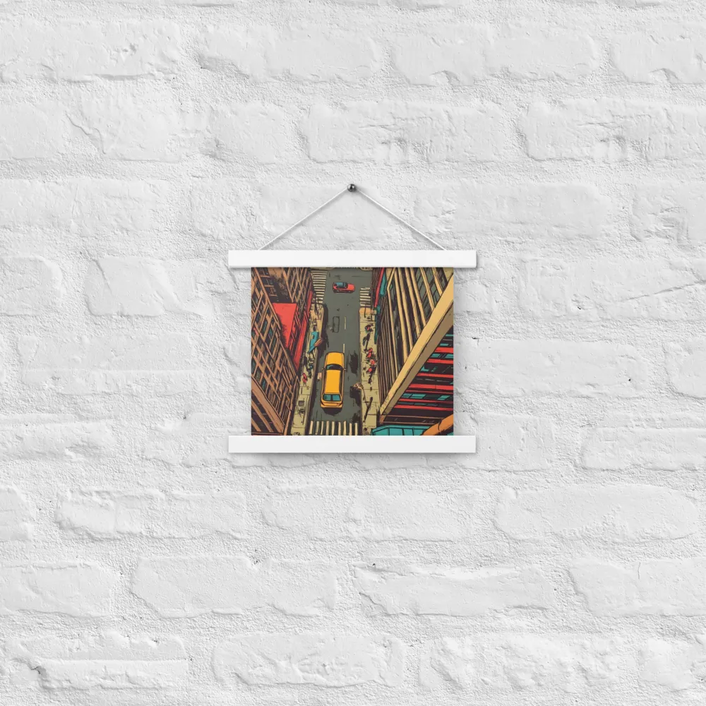 Urban Symphony | Poster With White Wood Hanger | 10″×10″