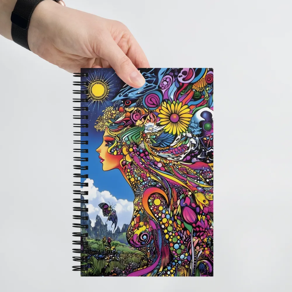 Harmony in Color: A Psychedelic Reverie | Spiral Notebook