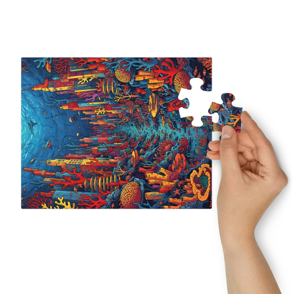 Sunken Coral City 
 Jigsaw Puzzle in Tin Box