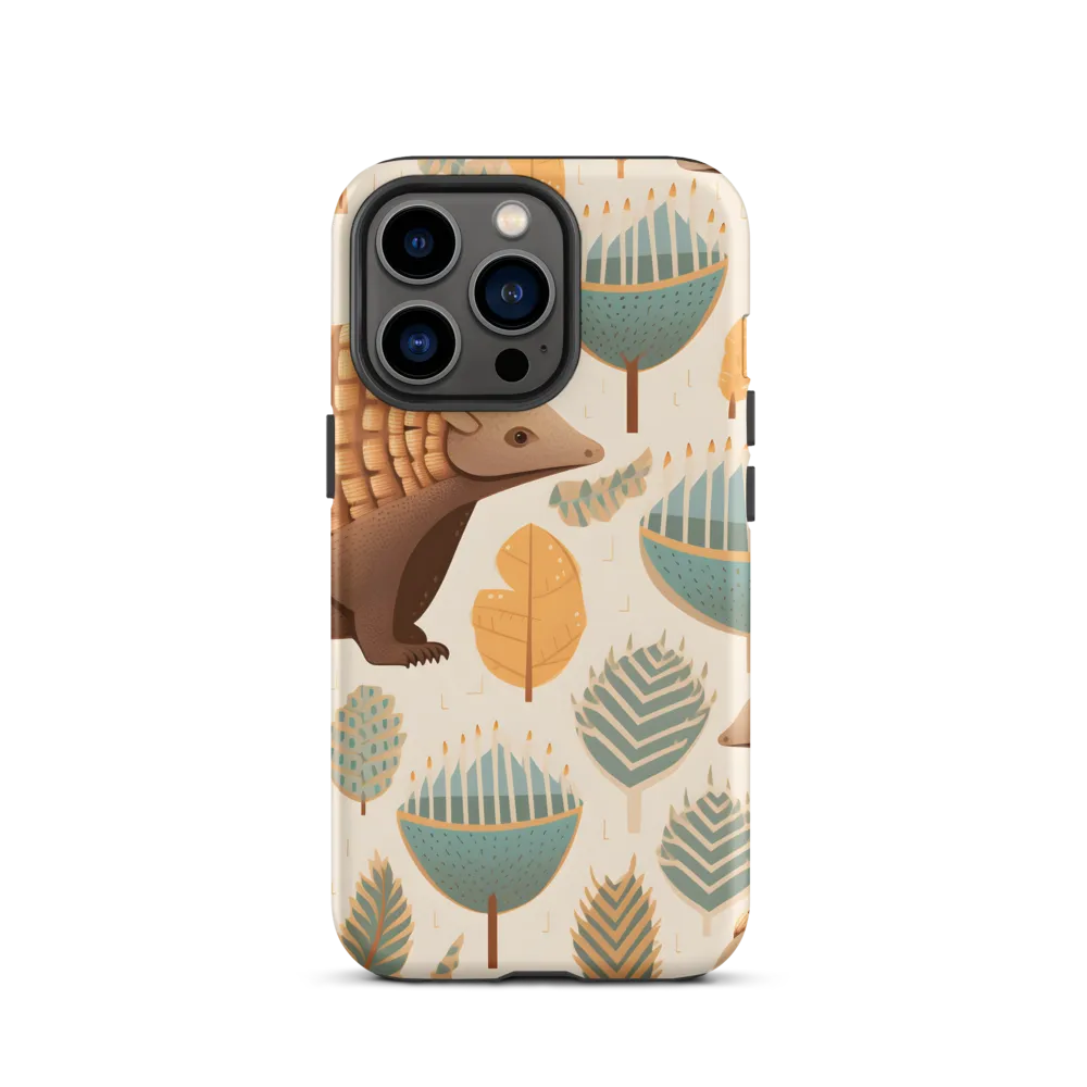 Pangolins in a Whimsical Habitat | Phone Case |  13 Pro | Tough Case | Matte