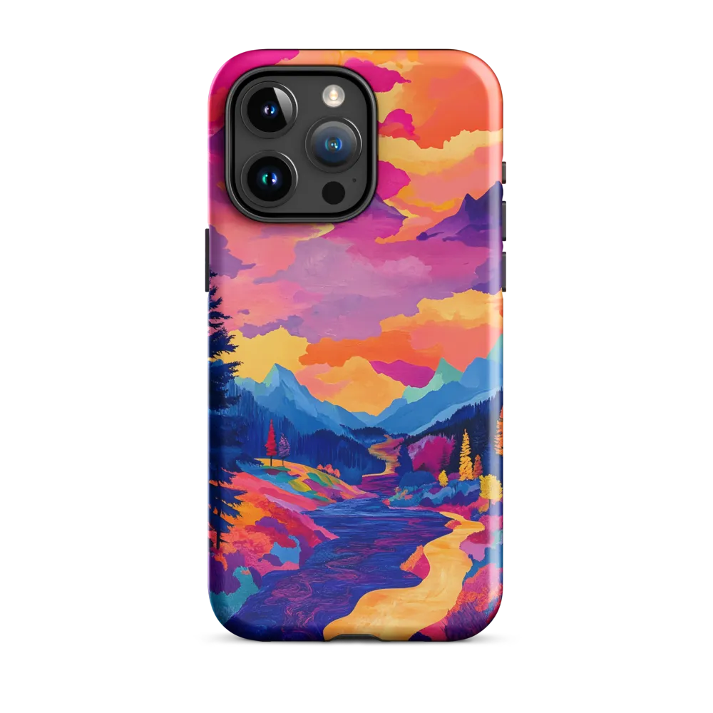 Radiant Serenity: A Surreal Landscape | Phone Case |  15 Pro Max | Tough Case | Glossy