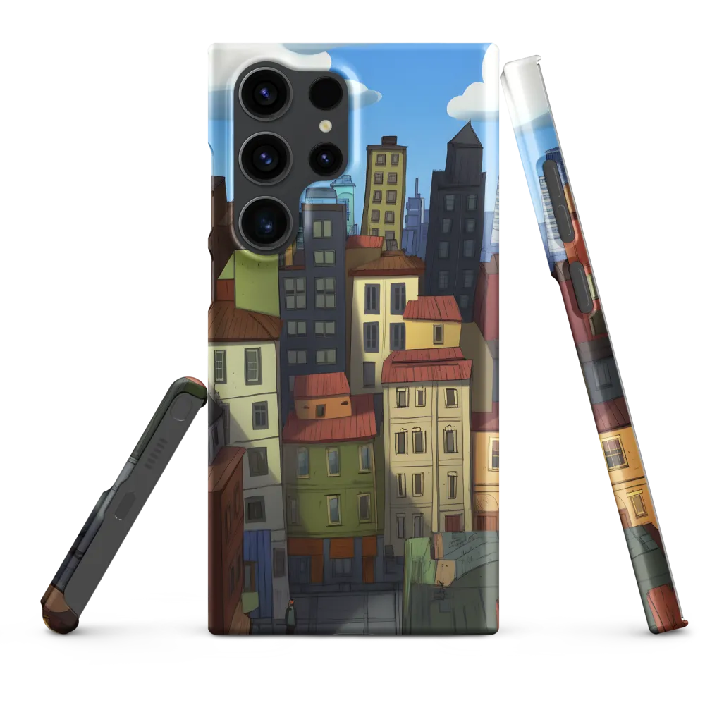 Urban Symphony: A Colorful Cityscape | Phone Case |  S23 Ultra | Snap Case | Matte