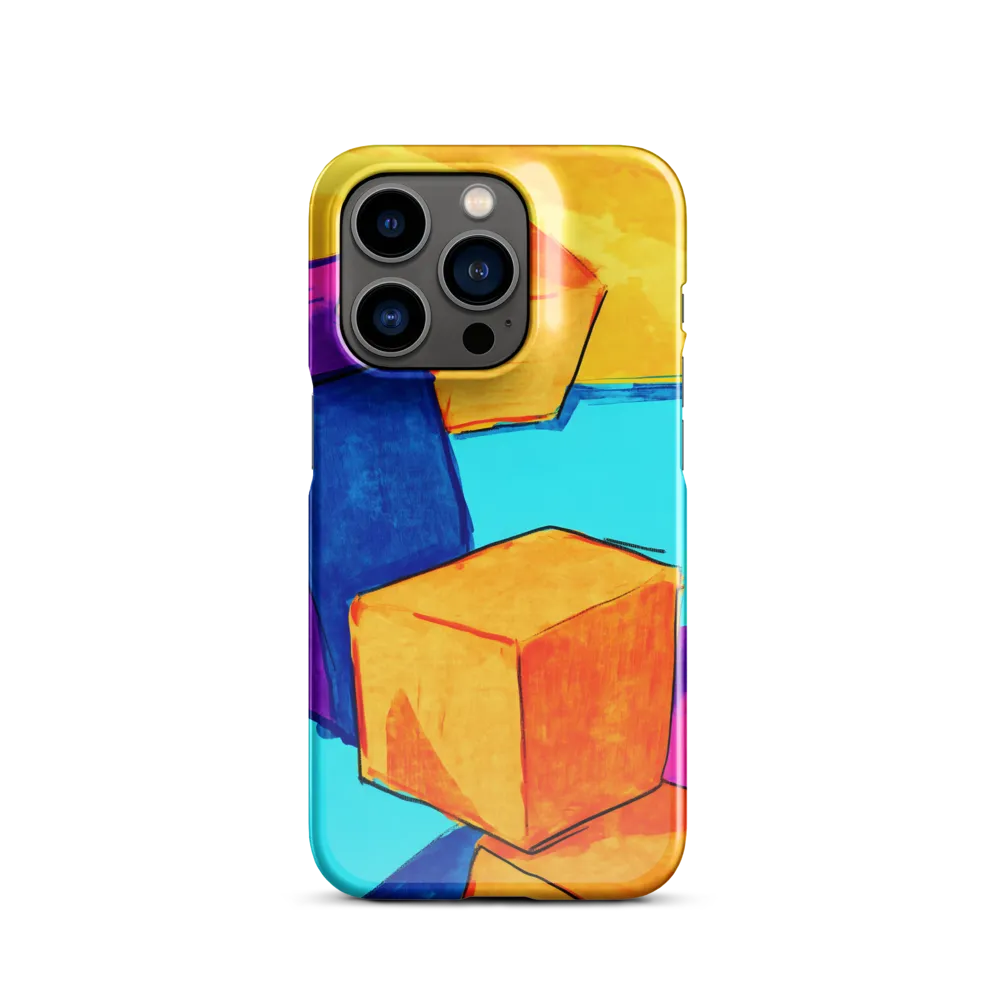 Playful Cubes in Vibrant Harmony | Phone Case |  14 Pro | Snap Case | Glossy