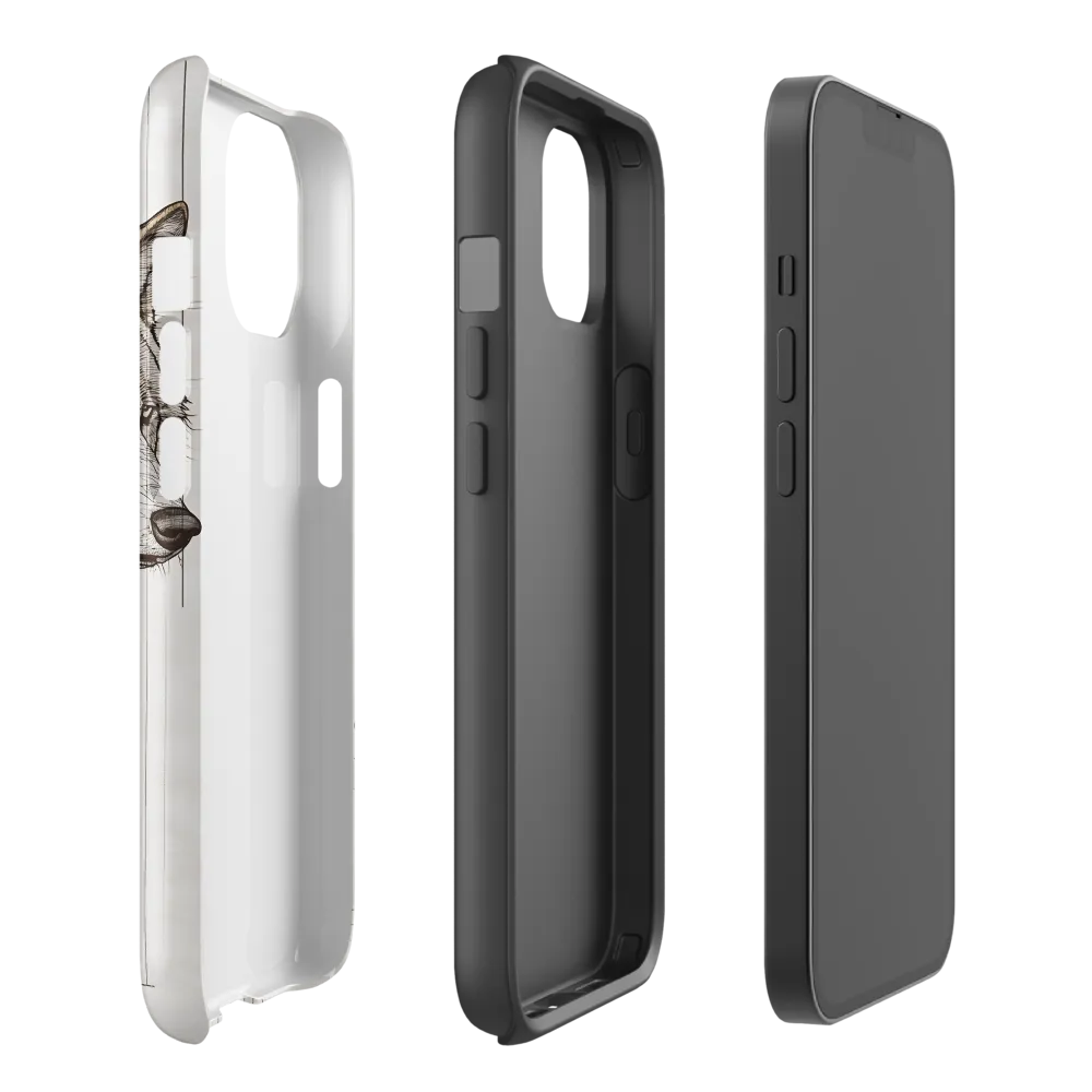 Geometric Harmony: The Essence of Wolves | Phone Case |  14 | Tough Case | Glossy