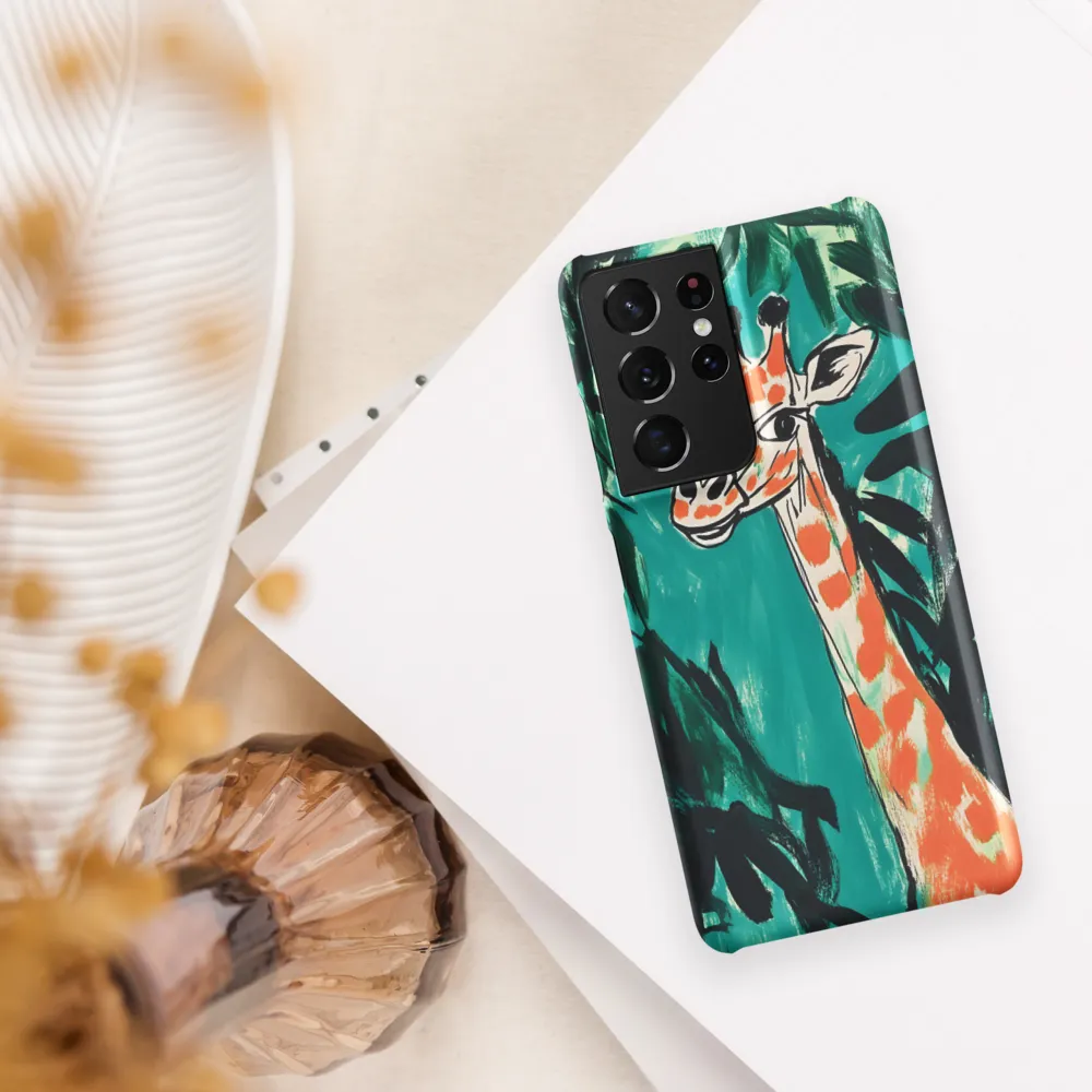 Curious Giraffe in Lush Greenery | Phone Case |  S21 Ultra | Snap Case | Matte