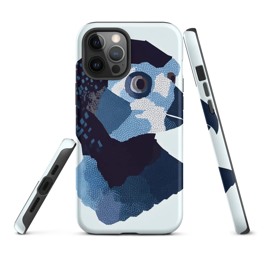 Abstract Avian Portrait in Blue