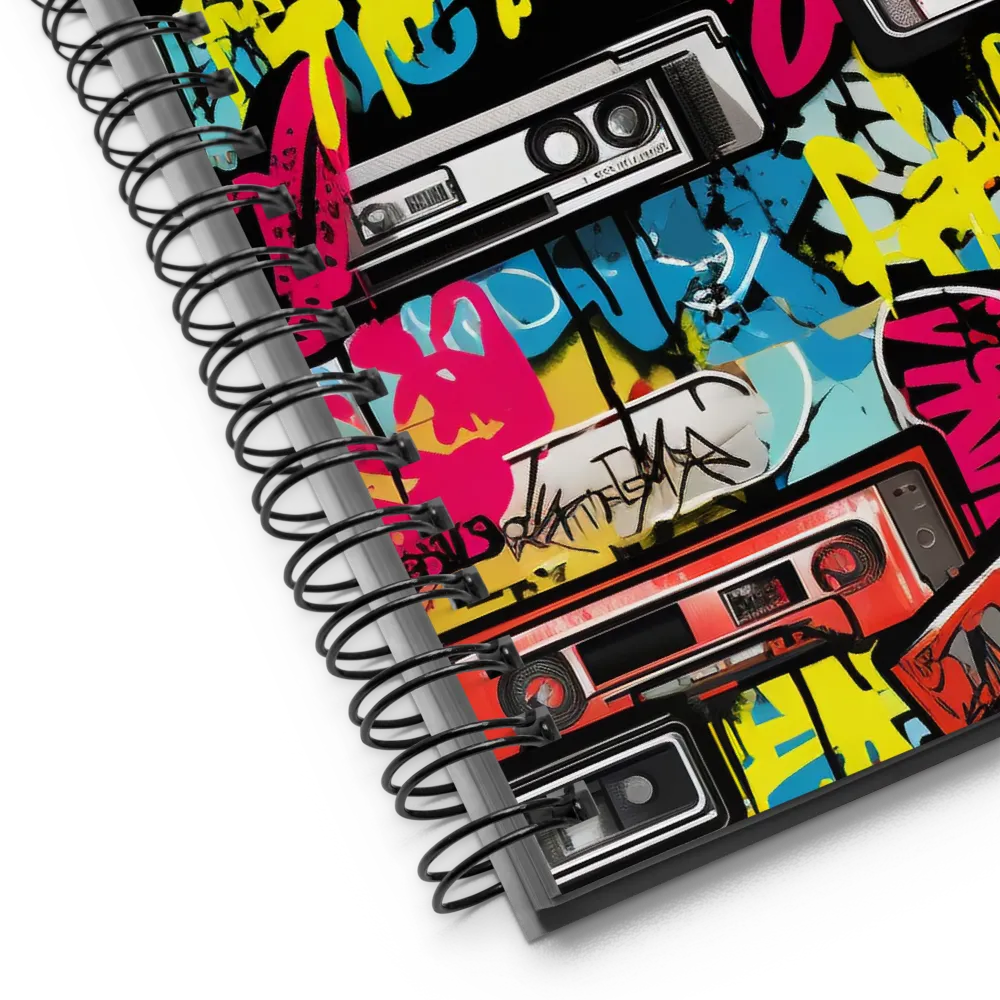 Urban Nostalgia: A Retro Cassette Explosion | Spiral Notebook