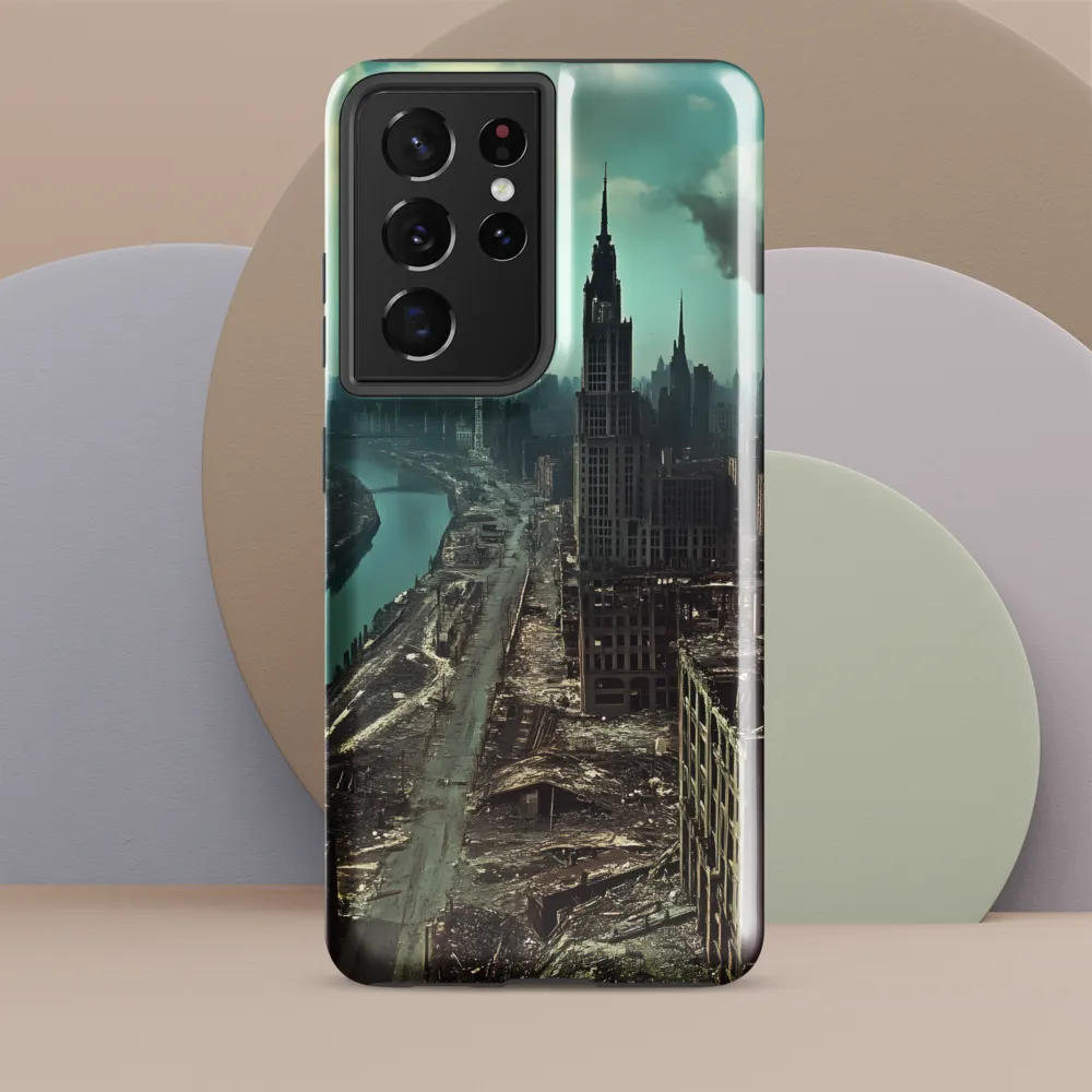 Urban Ruins: A Futuristic Reflection | Phone Case |  S21 Ultra | Tough Case | Glossy
