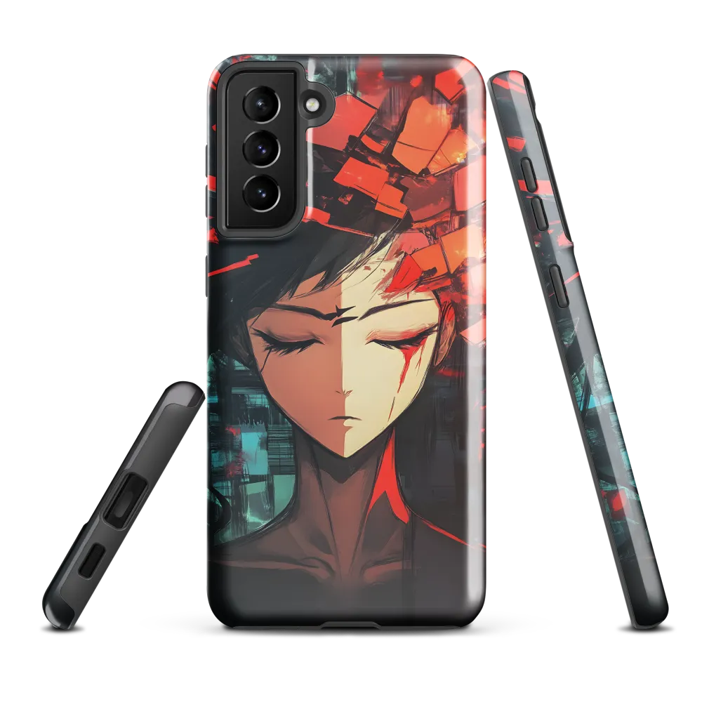 Fragmented Mind: The Silent Struggle | Phone Case |  S21 Plus | Tough Case | Glossy