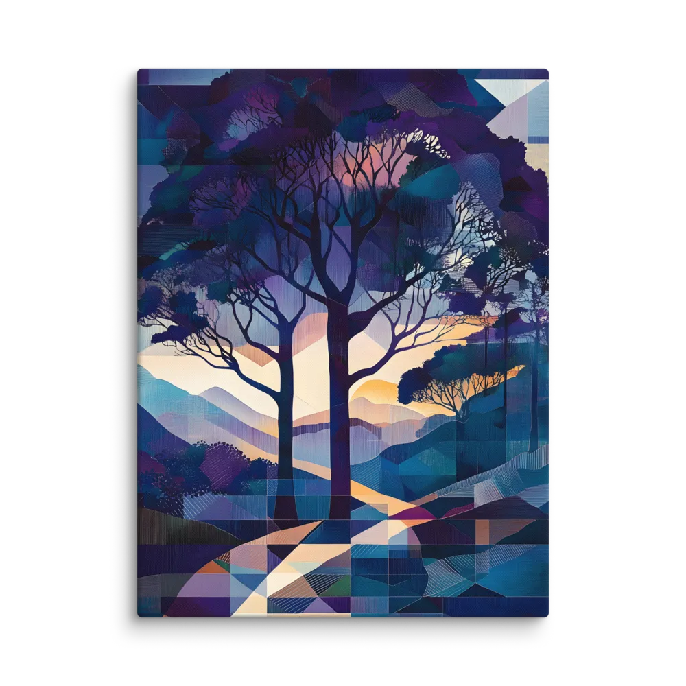 Tranquil Geometry: A Journey Through Color | Canvas | 30″×40″